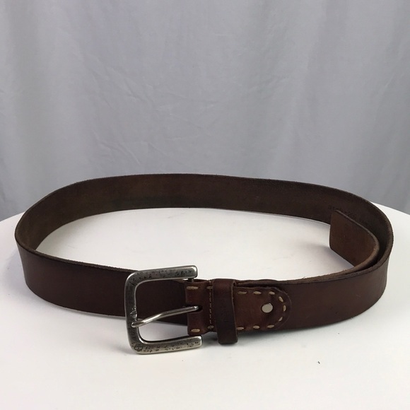 Timberland Men’s Genuine Leather Brown Belt Size 40 - Picture 2 of 7